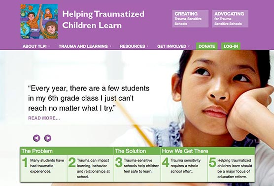 Visit the traumasensitiveschools.org website - design by David Carlson