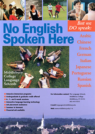 Poster for Middlebury College Language School